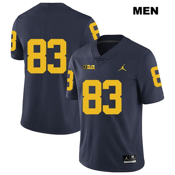Men's NCAA Michigan Wolverines Erick All #83 No Name Navy Jordan Brand Authentic Stitched Legend Football College Jersey FU25G23GN